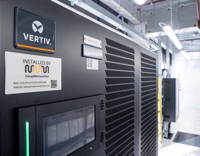 Vertiv UPS equipment in plant room